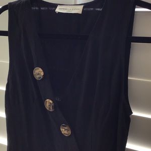 Summer linen dress.  Black.